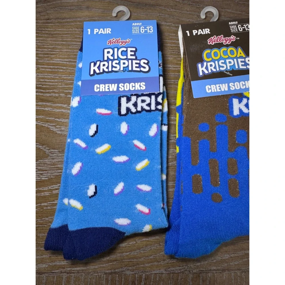 Kelloggs Rice Krispies Cocoa Krispies Crew Socks 3 Pk Bundle Mens Size 6-13 NEW